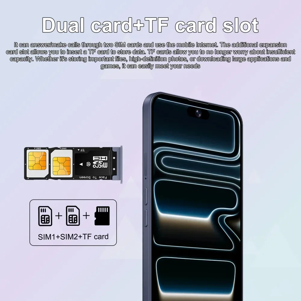 K-Touch NEW M18 Pro Max Mobile Phones Android 15 Smartphone 7.3 Inch 5G Dual SIM Cell Phone 22G+2TB 16+48MP Camera 7800mAh Face Unlocked Global Version Cellphones