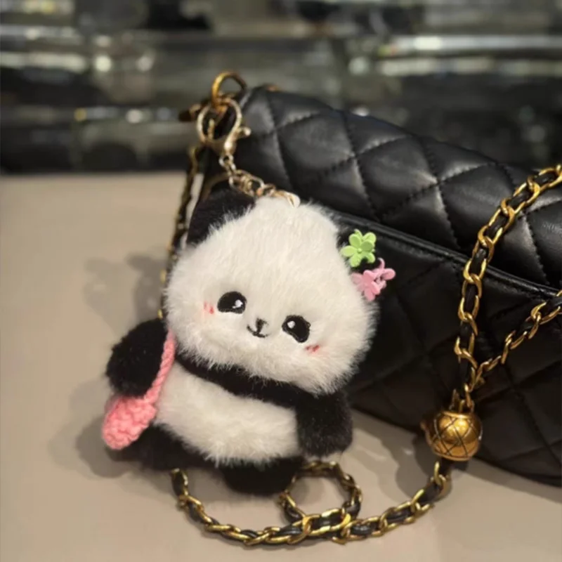Camera Messenger Bag Floral Panda Plush Toy Backpack Small Pendant Doll Chengdu China Base Same Style Collectible Gift