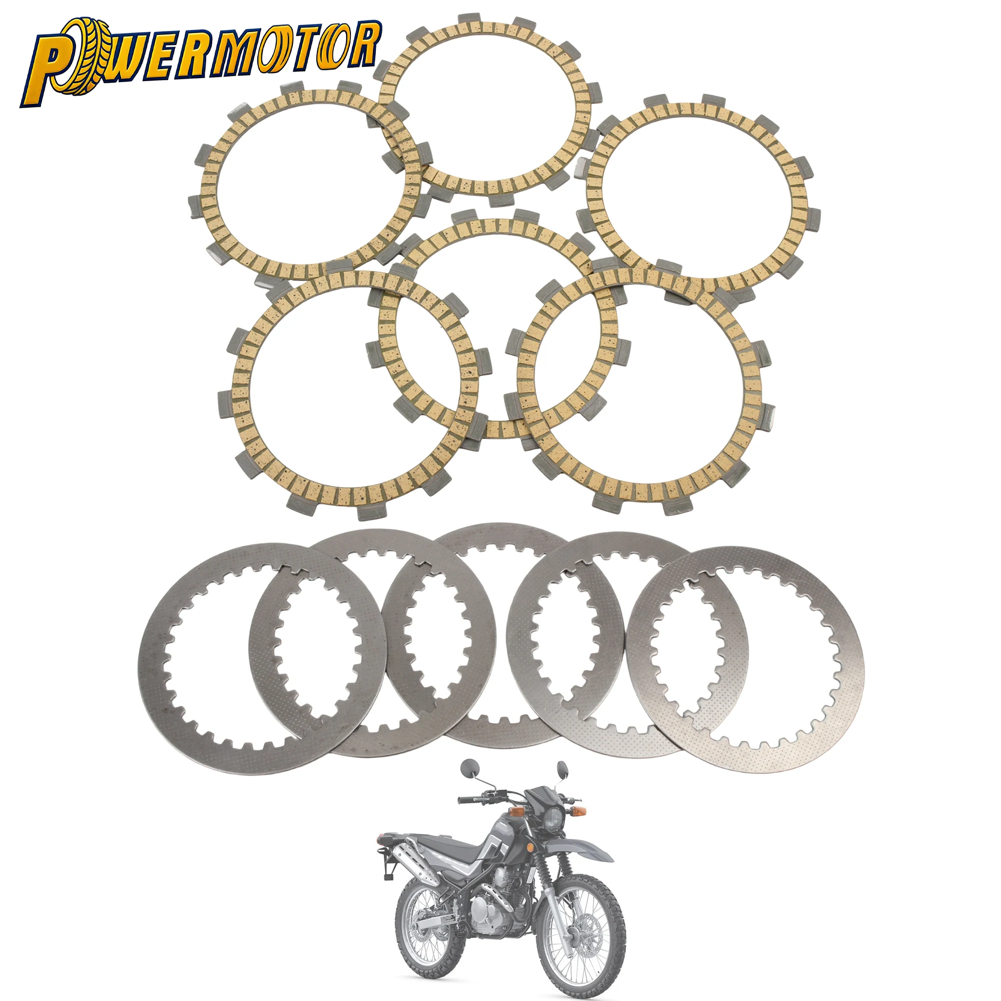 

Motorcycle Paper / Cork Base Clutch Disc Friction Set For Yamaha XG250 Tricker 2014-2016 XT250 Serow 2014-2018 XT250X 2008-2017