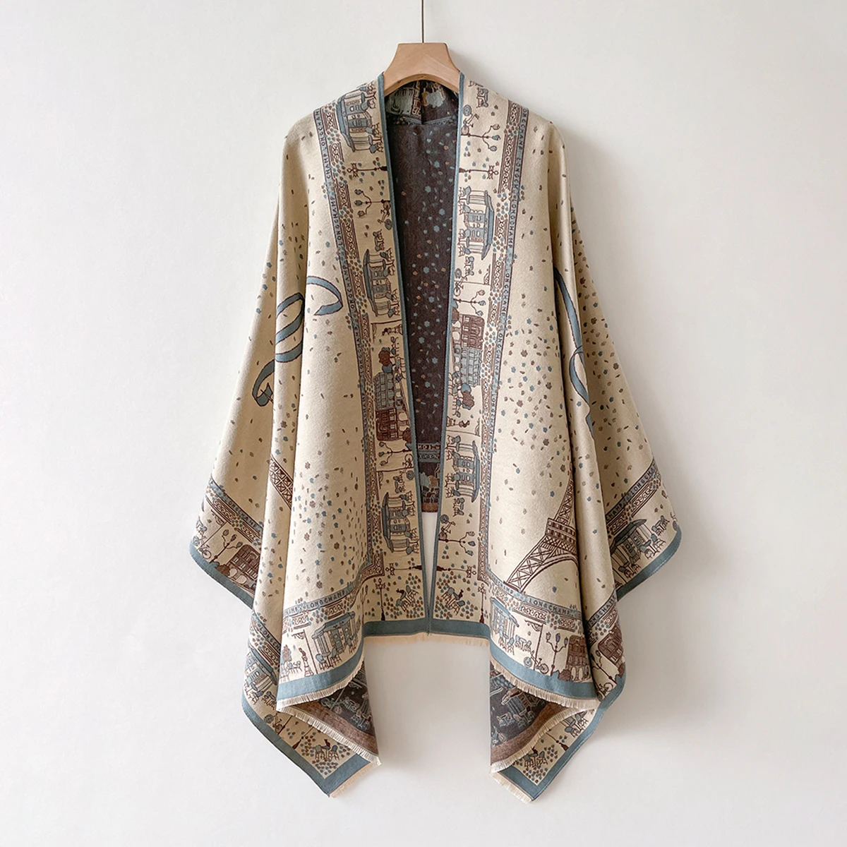 وشاح شتوي دافئ من الكشمير لعام 2025 للنساء فاخر من قماش الجاكار الباشمينا شال لف منديل للسيدات Bufanda Echarpe تصميم عقال #5