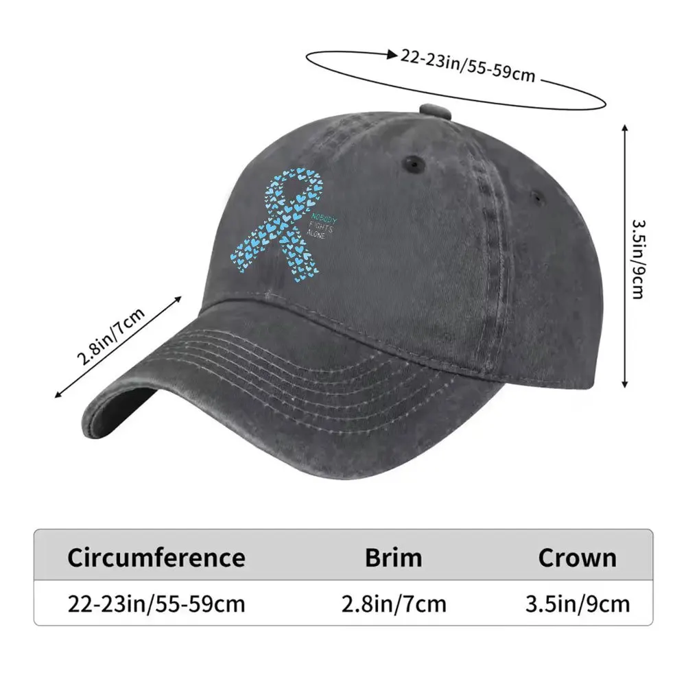 Love Ribbon Vintage Washed Baseball Cap Unisex Cotton Outdoor Sun Hat for Daily Casual Sports