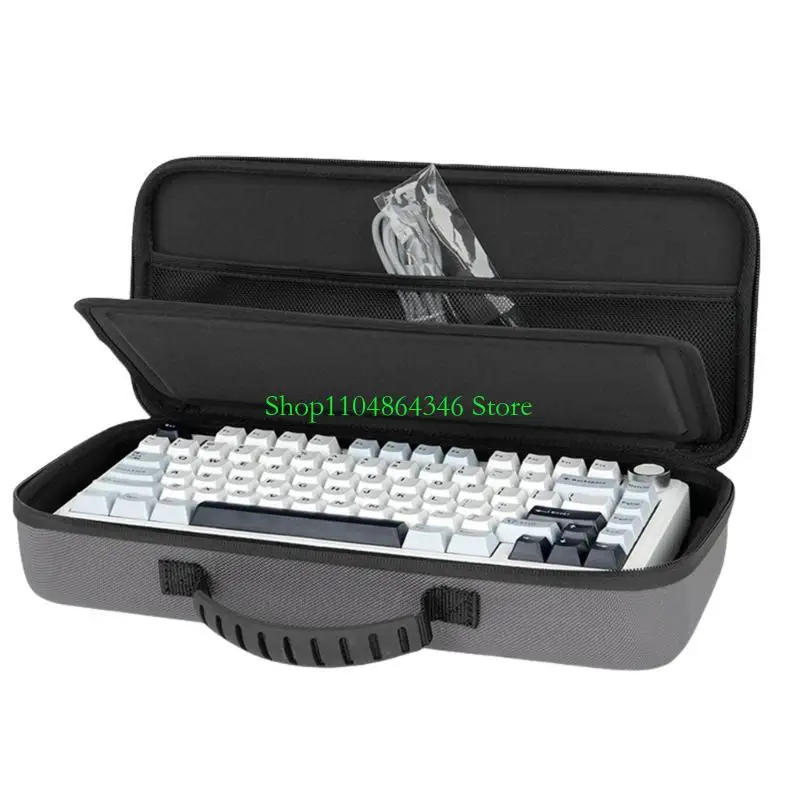 Portable Protections for 75% Gaming Keyboards, 84 Key Hard Shell EVA Travel Case, Includes Wrist Rest Compartment and Smooth 2 Z