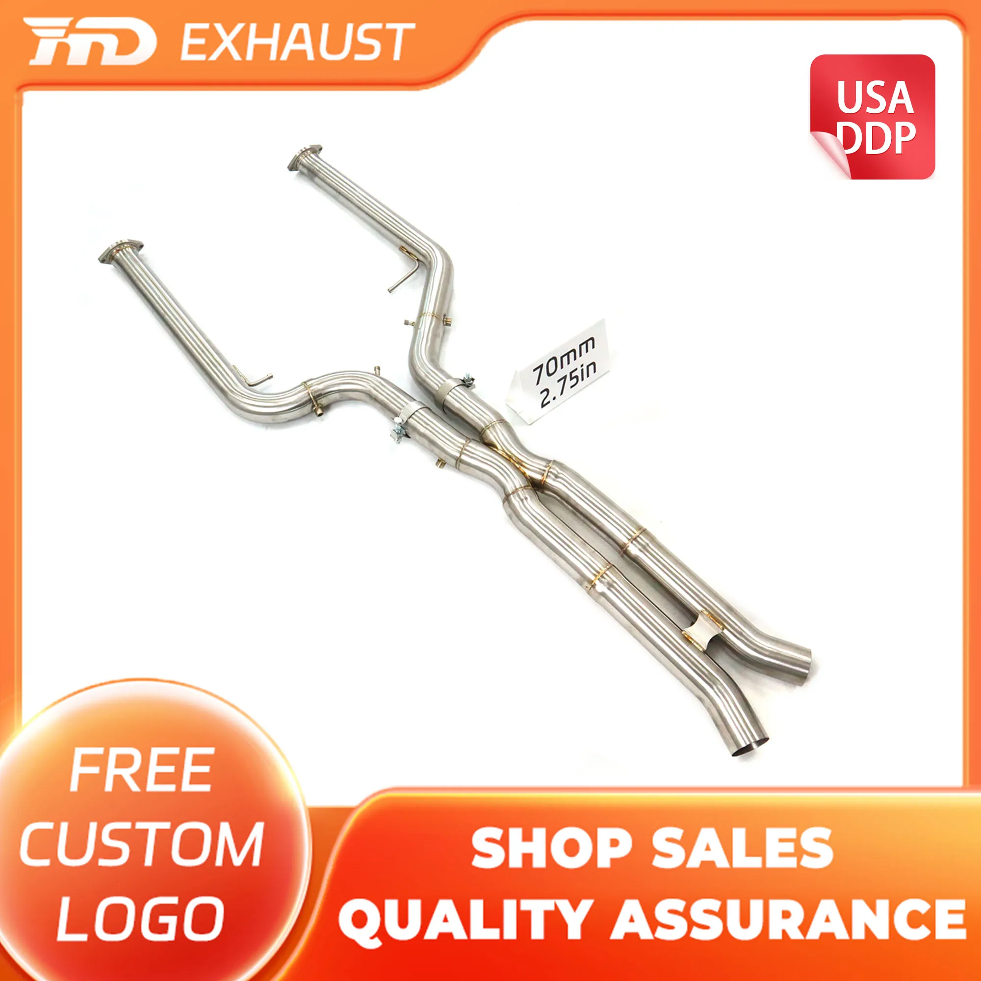 

HMD Hot sale Exhaust System Stainless Steel Performance Middle Pipe for BMW X3M X4M F97 F98 LCI for Car Accessories