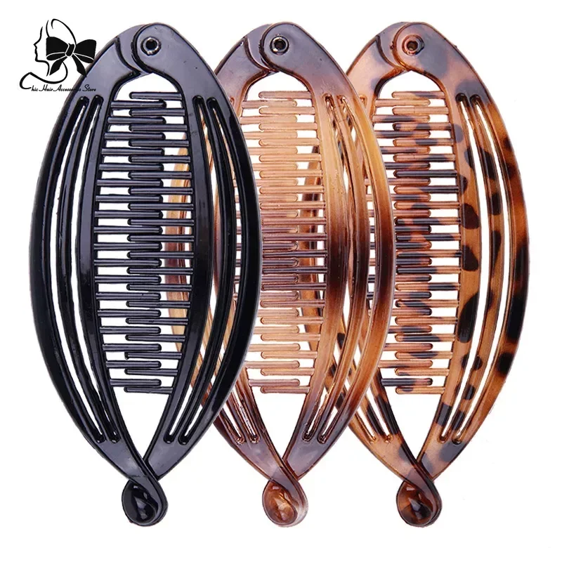 Large Spray Painted Hairpin Ponytail Banana Hair Clips Clincher Combs for Women Hair Accessories for Women