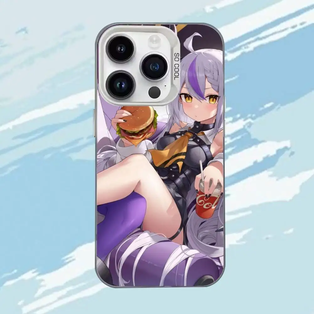 Funda de teléfono HOLOLIVE L-Laplus Darkness para iPhone 17,16,15,14,13,12,11, Mini,Pro,E,MAX, funda blanca mate a prueba de golpes