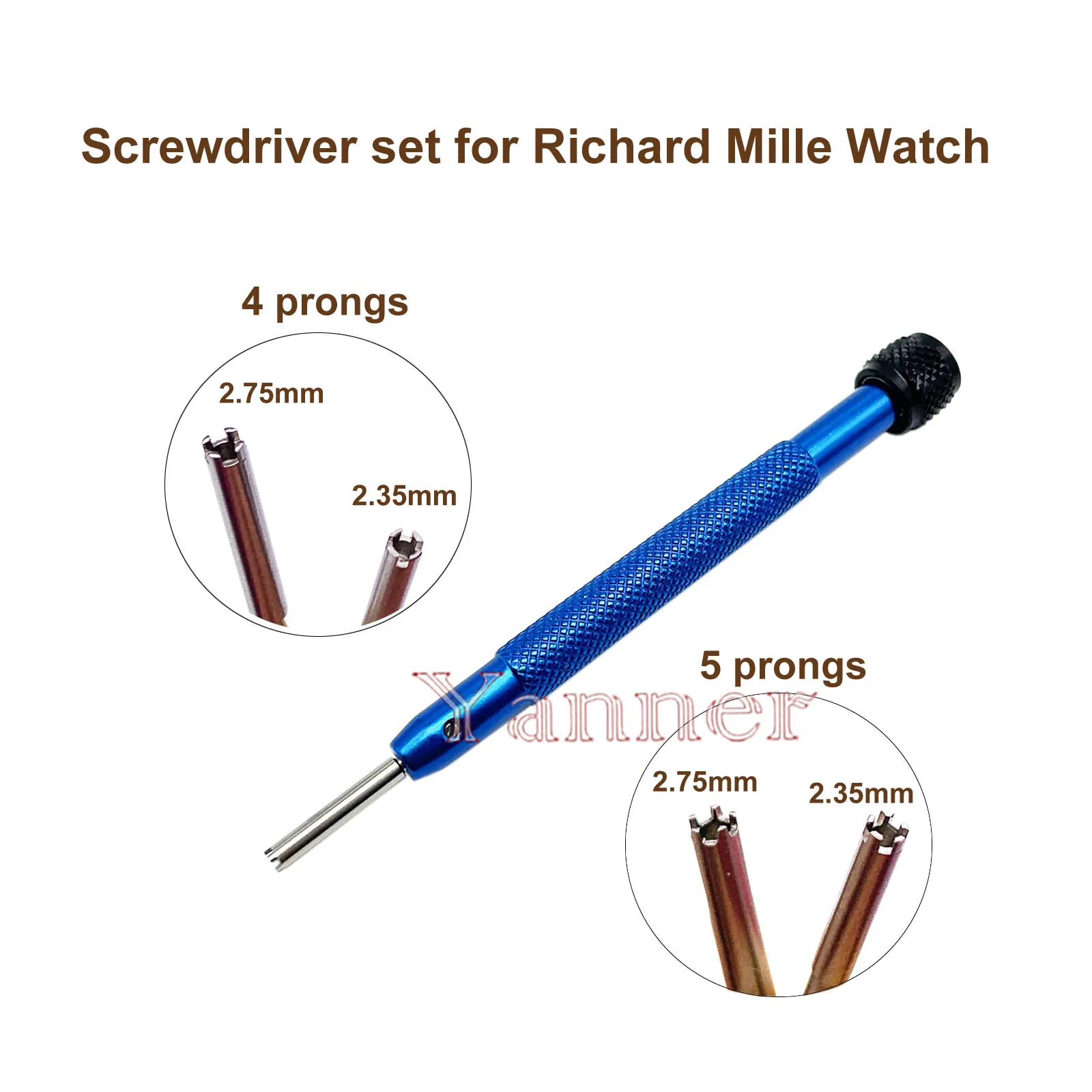 Set of 5 Richard Mille Watch Screwdrivers Set Watch Repair Tool Opener Screwdriver For RM Stainless Steel Screwdrivers With Diff
