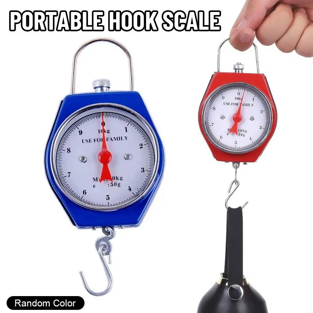 High Quality 10kg Mechanical Vintage Portable Spring Balance Hook Scale For Hanging Option Pocket Luggage Scale