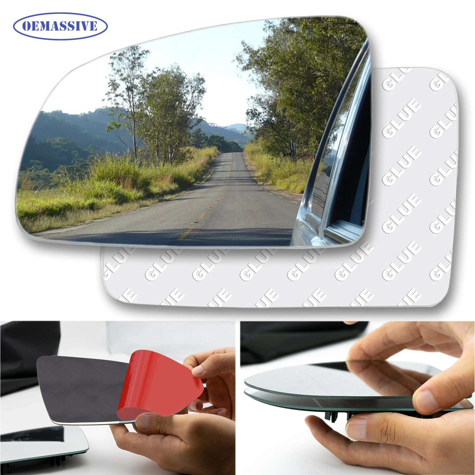 

Широкоугольное антибликовое зеркальное полотно для замены левого бокового зеркала заднего вида Opel Meriva A 2002-2010