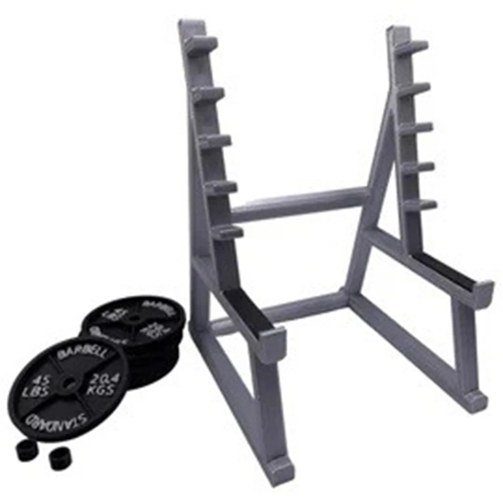 Pen Storage Squat Rack Decoration Desk Barbell Rack Pen Holder Display Rack Portable Gym Theme Pen Rack With Barbells Weights