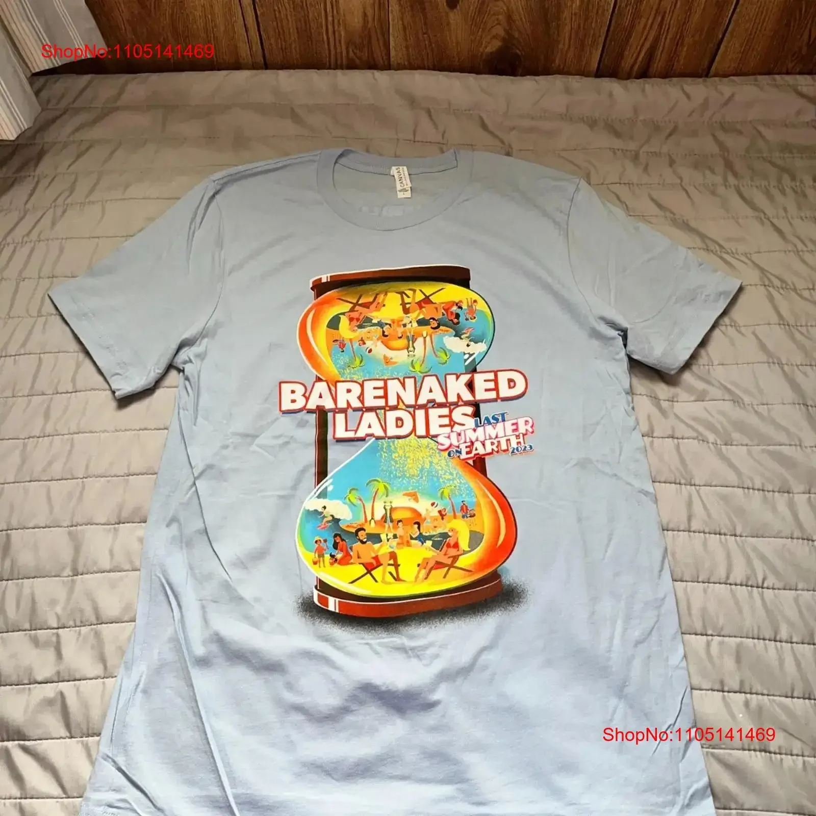 Barenaked Ladies Blue Summer Tour 23 T Shirt Large vintage Washed homme fashion Top For Everyday Wear designer clothes Stylish