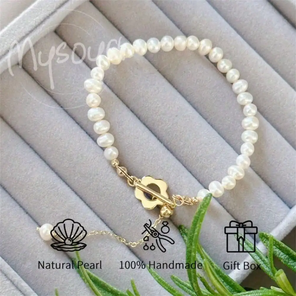 

MYSOYA браслет из белого пресноводного жемчуга 5-6 мм с жемчугом, подарочная коробка, подарок для нее, свадебные украшения, подарок на Рождество, Новый год, День благодарения