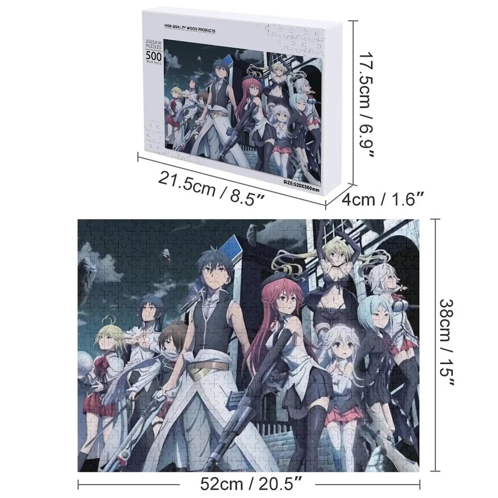 トリニティセブン: アニメの世界のジグソーパズル、写真入りパーソナライズされた写真入り動物パズル