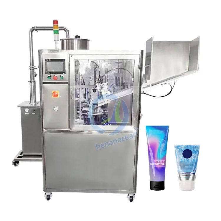 Automatic plastic tube filling and sealing machine cosmetic cream ointment toothpaste hose soft tube filling sealing machine