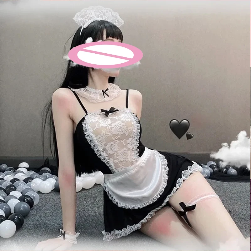 

New Lolita Maid Dress Set Sexy Cosplay Students Costumes Erotic Lingerie Role Play Underwear For Couple Games Exotic Underwear