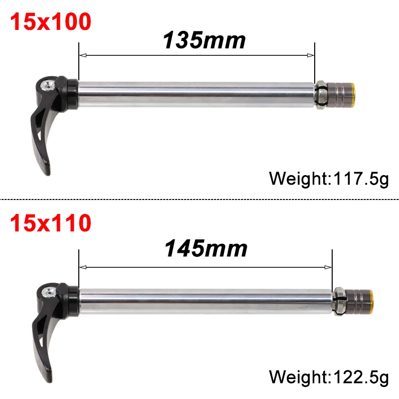 Mountain Bike Thru Axle 15x100mm 15x110mm SR SUNTOUR Front Fork Thru Axle Quick Release Lever Bike Front Fork Shaft Hub Axle