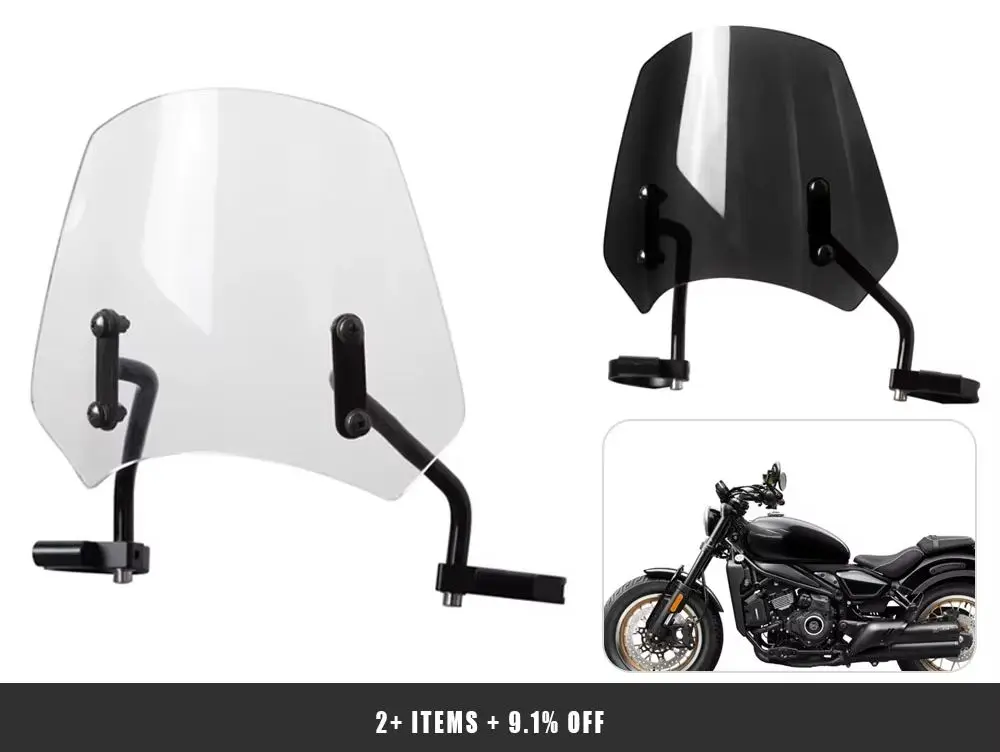Motorcycle Custom Front Windscreen Wind Deflector With Mount Screws Easy Install For CFMOTO 450CLC