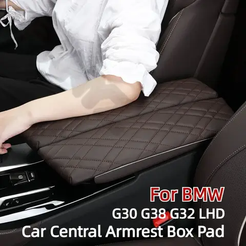 BMW G30 G38 G32 6GT 18-22 LHD PU 가죽 자동 센터 콘솔 팔걸이 커버 인테리어 액세서리 용 자동차 중앙 팔걸이 박스 패드