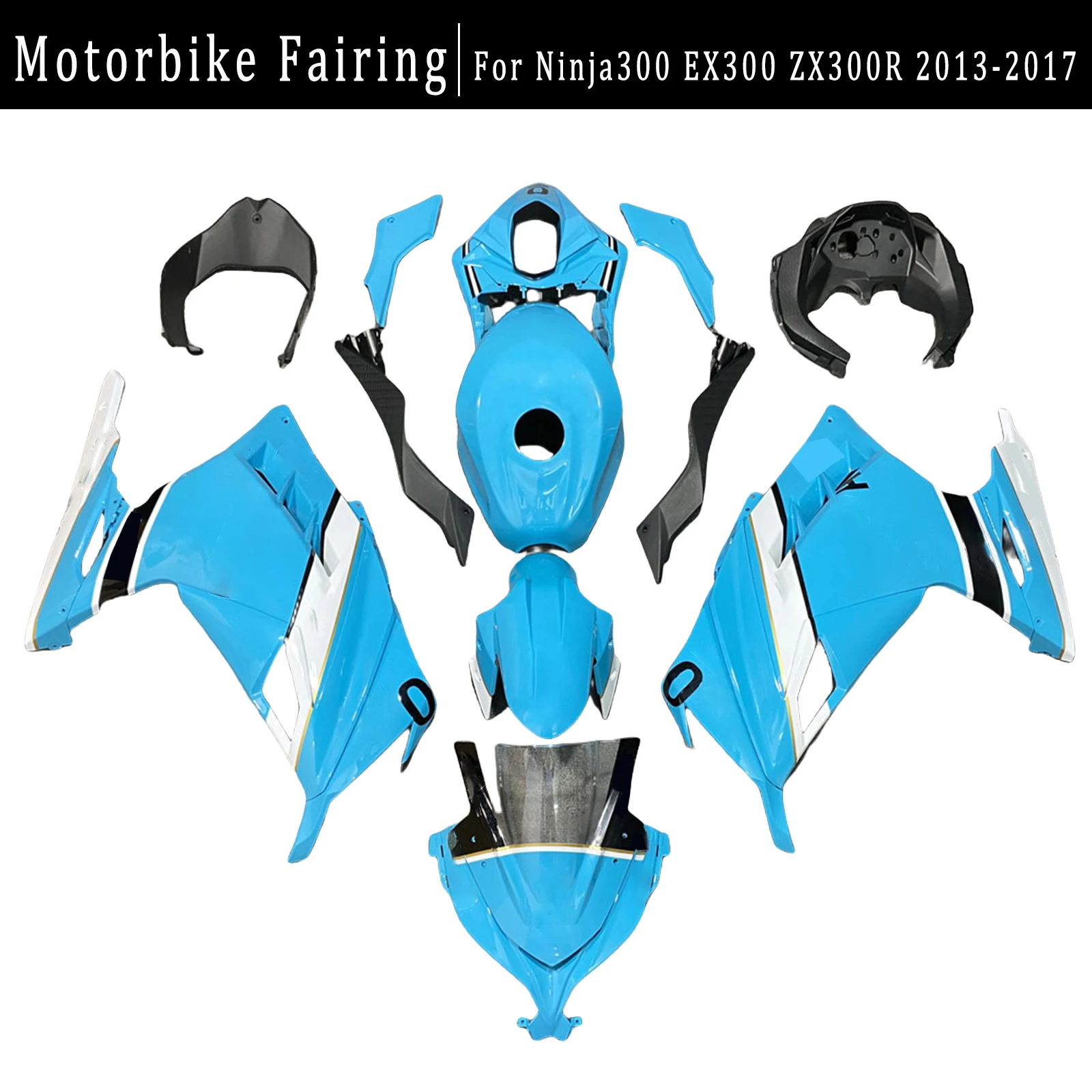 

Motorcycle Fairing Set Body Kit Plastic For Kawasaki Ninja300 EX300 ZX300R 2013-2017 Accessories ABS Injection Bodywork