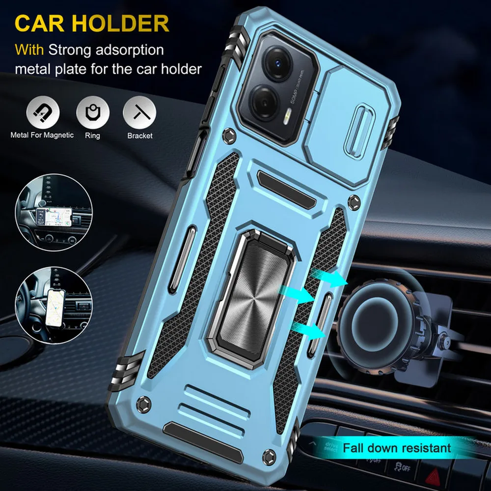 Edge40 Neo 5G Luxury Case For Motorola Edge 40 Neo Camera Slide Protect Bumper Ring Funda Moto Edge 40 30 Lite 30Pro Back Cover