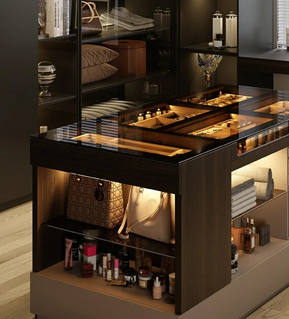 

Nakajima Cabinet Light Luxury High-end Jewelry Display Cabinet Storage Bucket Cabinet Nakajima Tai Home