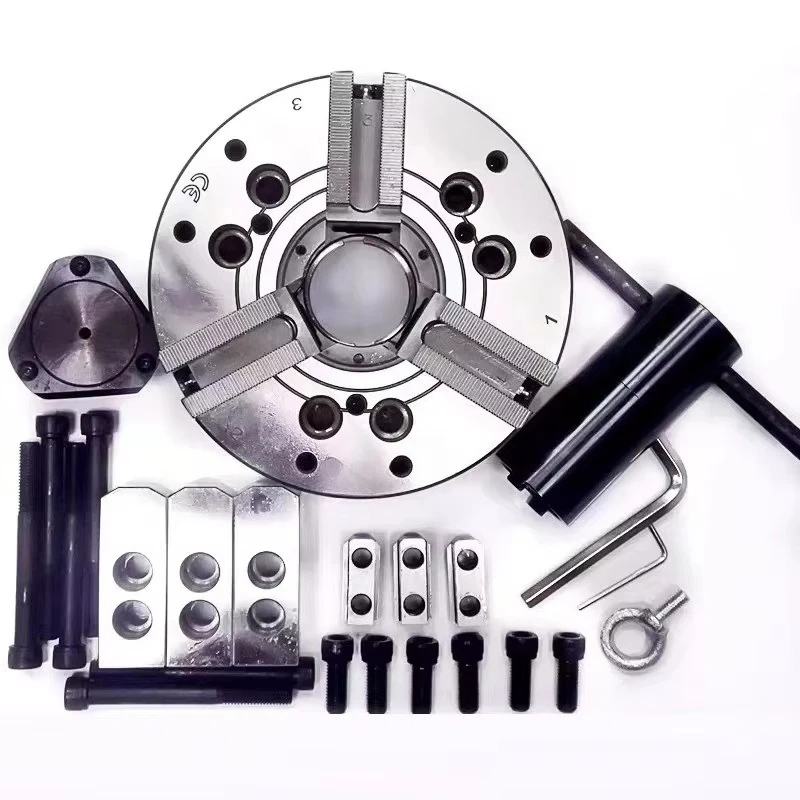 Heavy Duty Power Chuck for CNC Lathe & Milling Machine Large Through Hole Hardened Steel Body Machine Tools Accessory