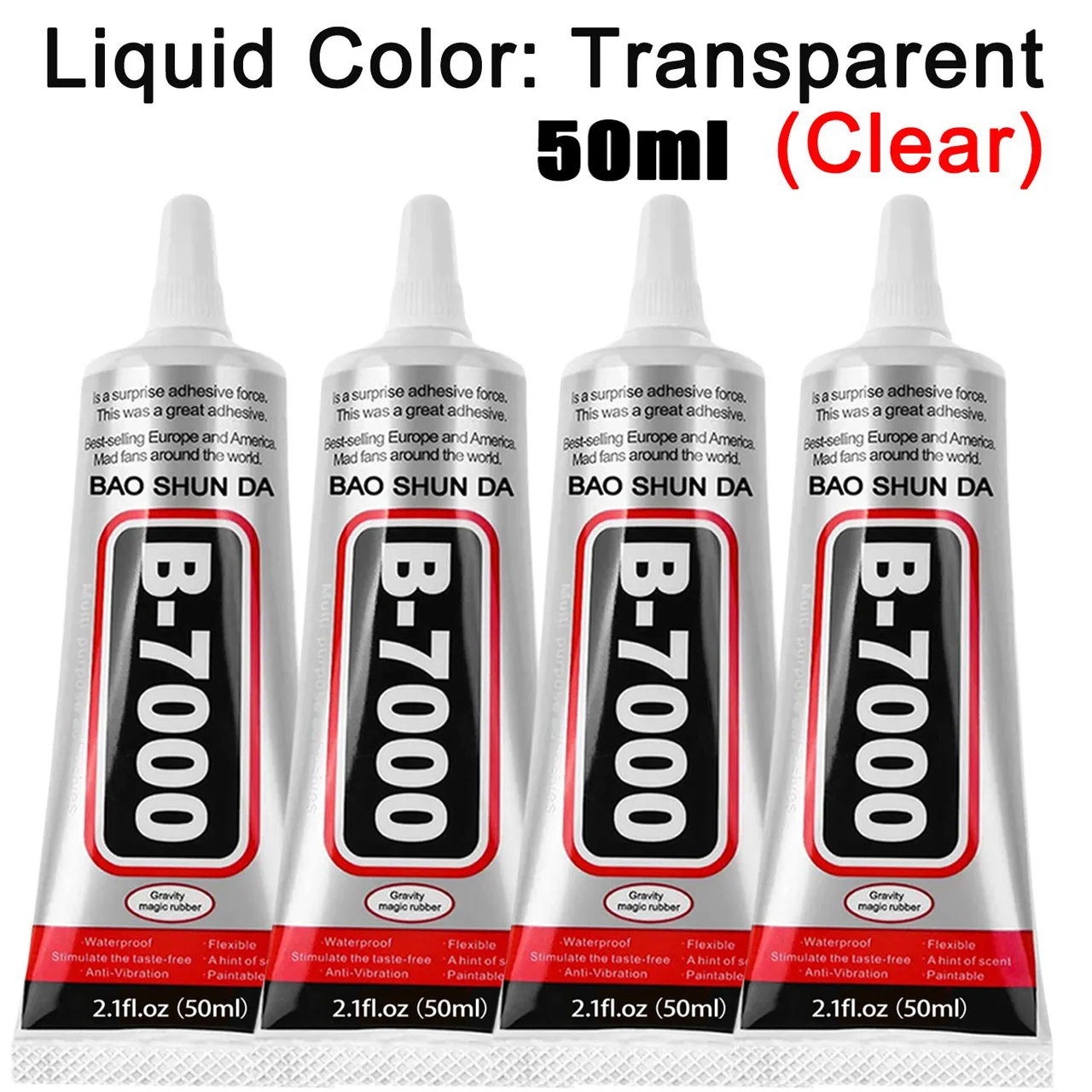 B-7000 PP PE Kunststoff-Klebstoff Transparenter Superkleber für Polypropylen, Polyethylen, ABS, PVC, PMMA, EVA