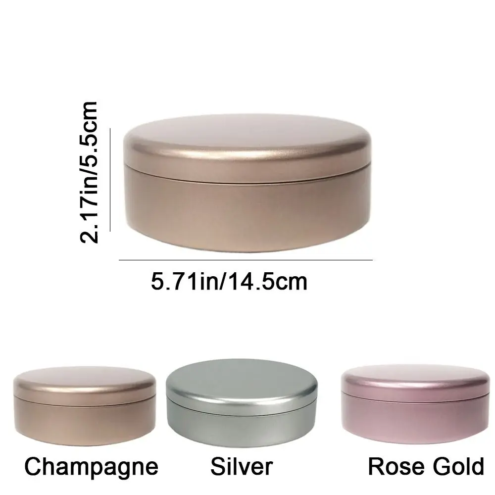 3Pcs Multifunctional Tinplate Tea Cake Tin Round Simple Cookie Storage Boxes 3 Color Candy Biscuit Packaging Box for Home