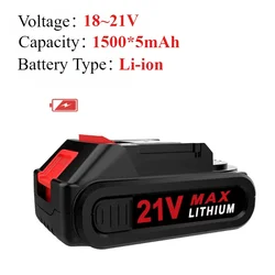 21V High Capacity Rechargeable Lithium Ion Battery for Makita 18V/21V Cordless Electric Power Tools Replacement Battery