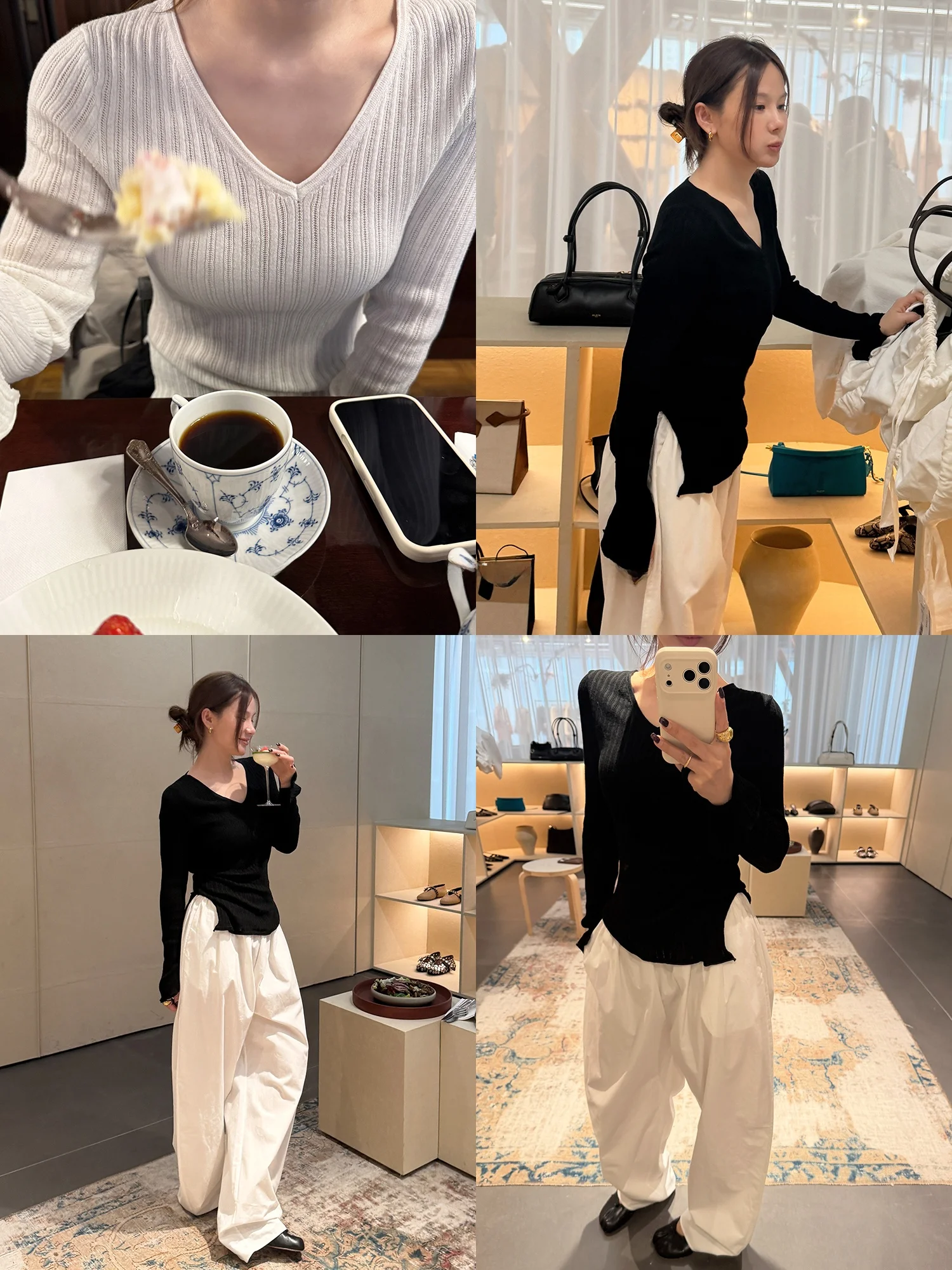 

WXLSTUDIO Knitted Wool Sweater Women's Long Sve V-Ne Embroidered Asymmetrical Hem Loose Fit Spring Faion Simple Sle