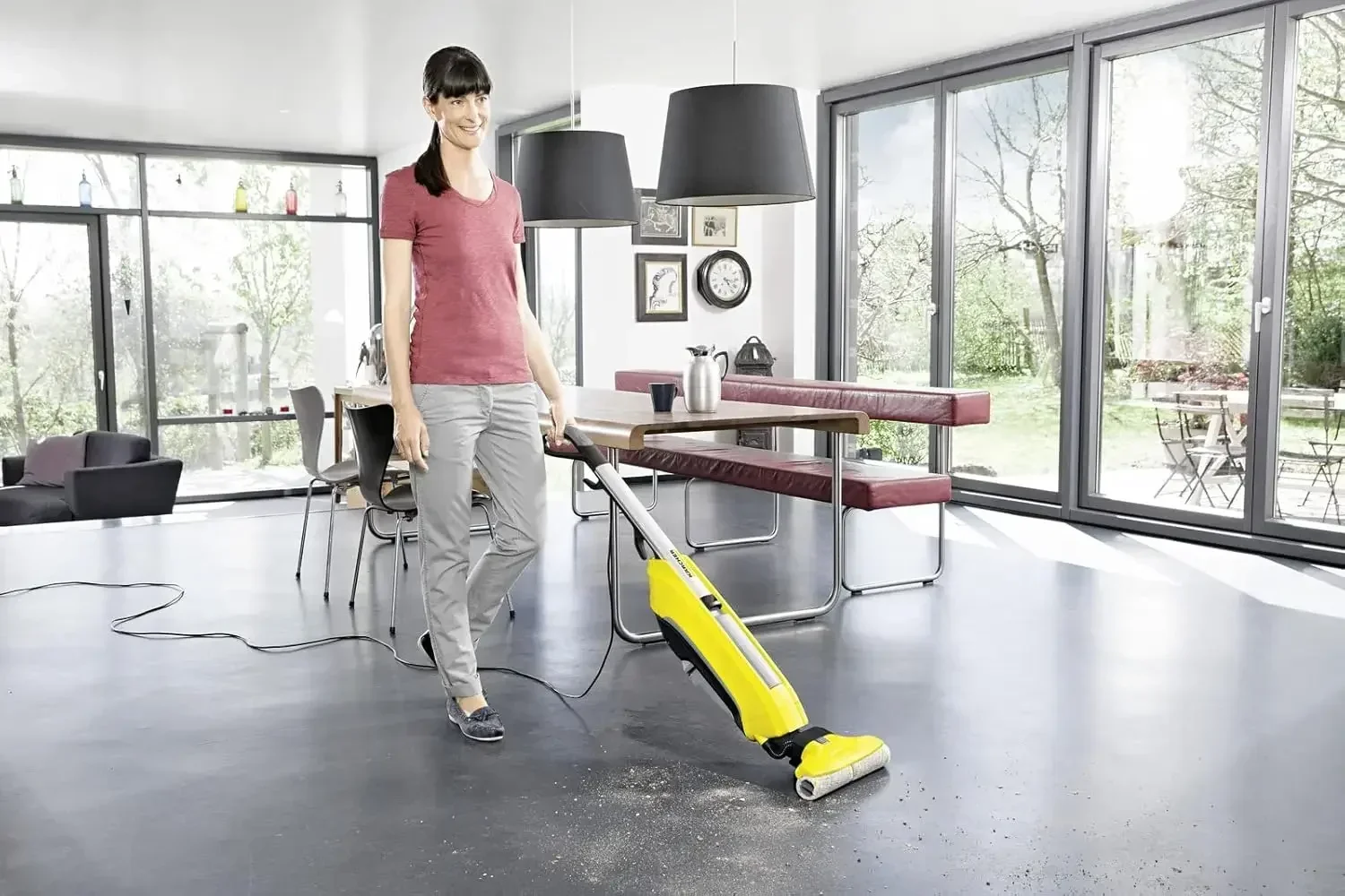 Kärcher - Limpiador eléctrico para suelos duros FC 5 – Perfecto para suelos de laminado, madera, azulejos, LVT, vinilo y piedra