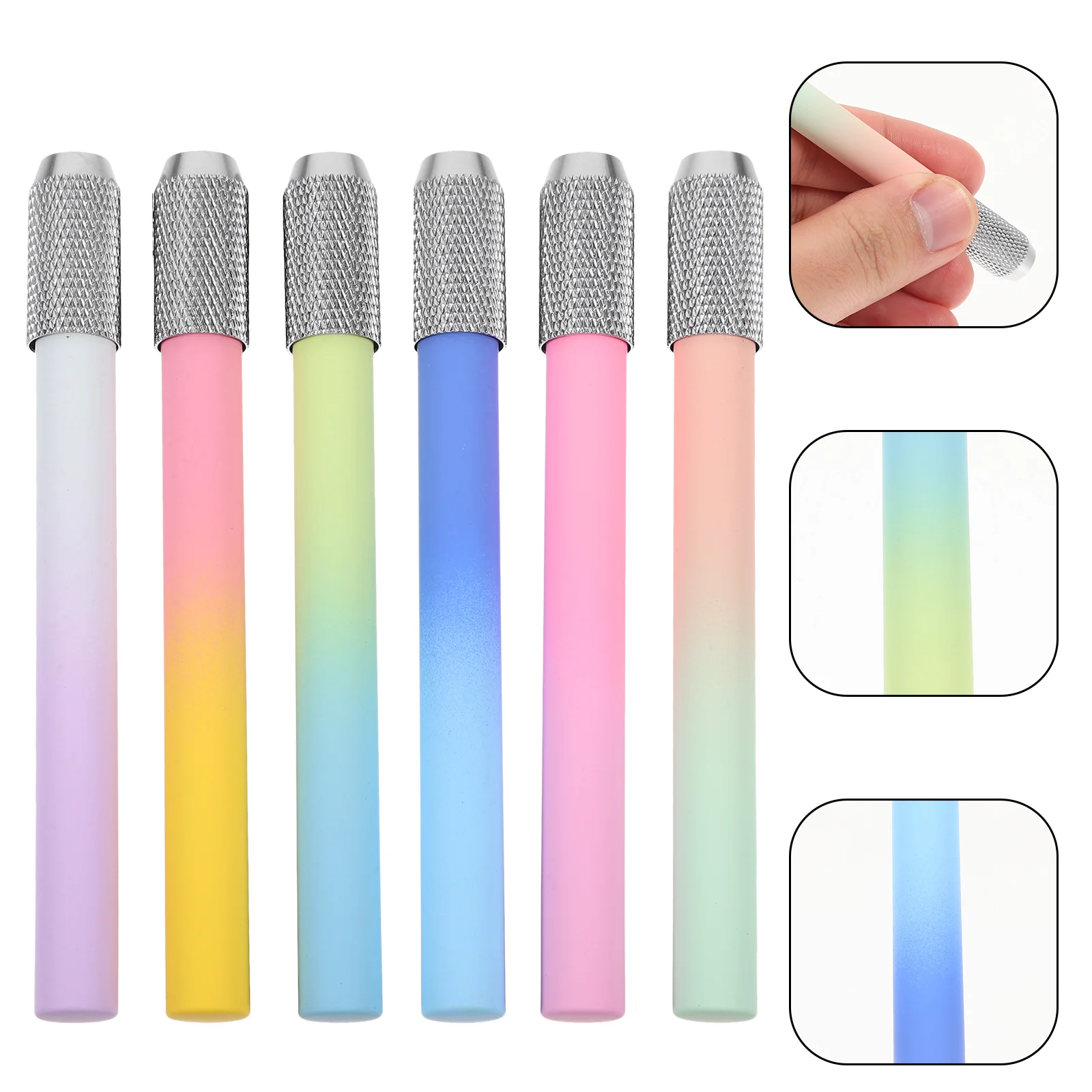 Extensores de lápis resistentes ao desgaste para artistas, Extensores de lápis compactos coloridos, Extensor de lápis para artistas, 6pcs