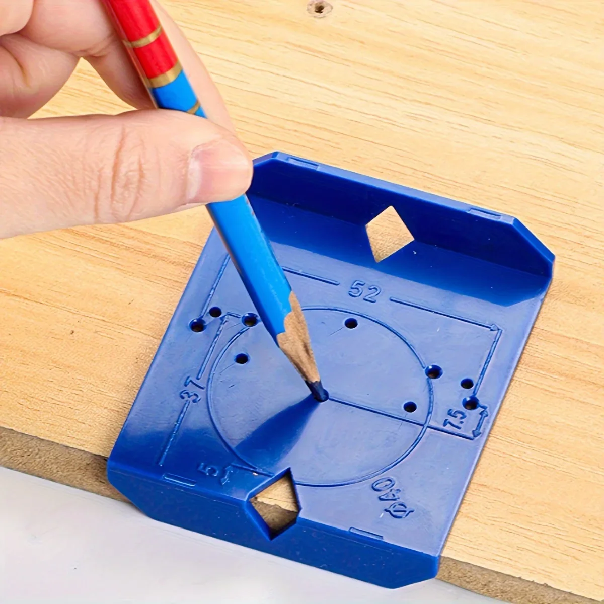 

Шаблон сверлильного приспособления для петель шкафа, универсальная линейка позиционирования для точной установки дверей, деревообрабатывающий инструмент