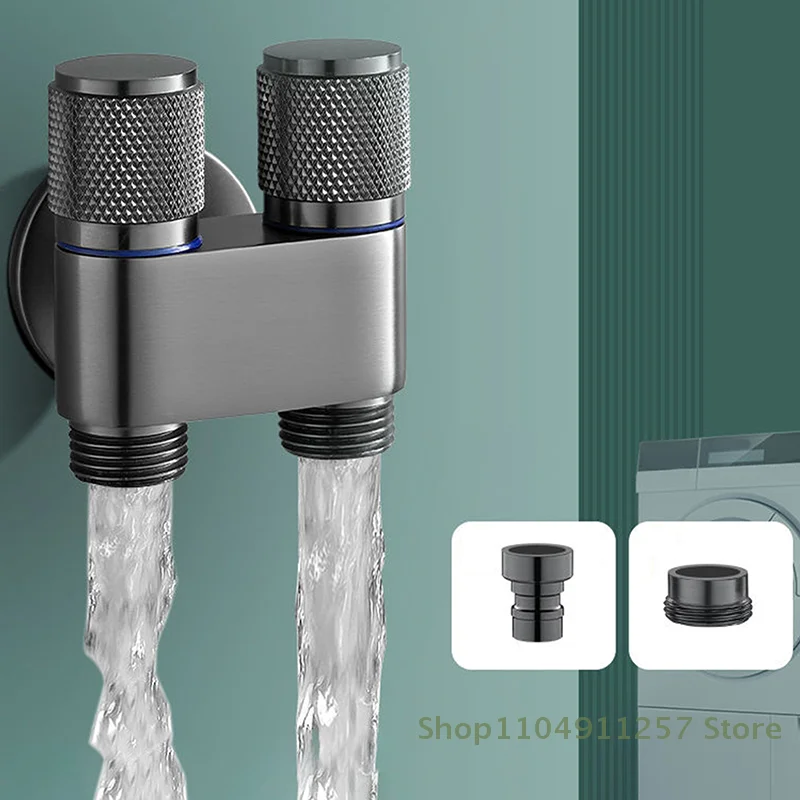 1 Set Special Buckle Water Nozzle Joint Drum Automatic 4 Points All-copper Washing Machine Faucet Automatic Water Stop Valve