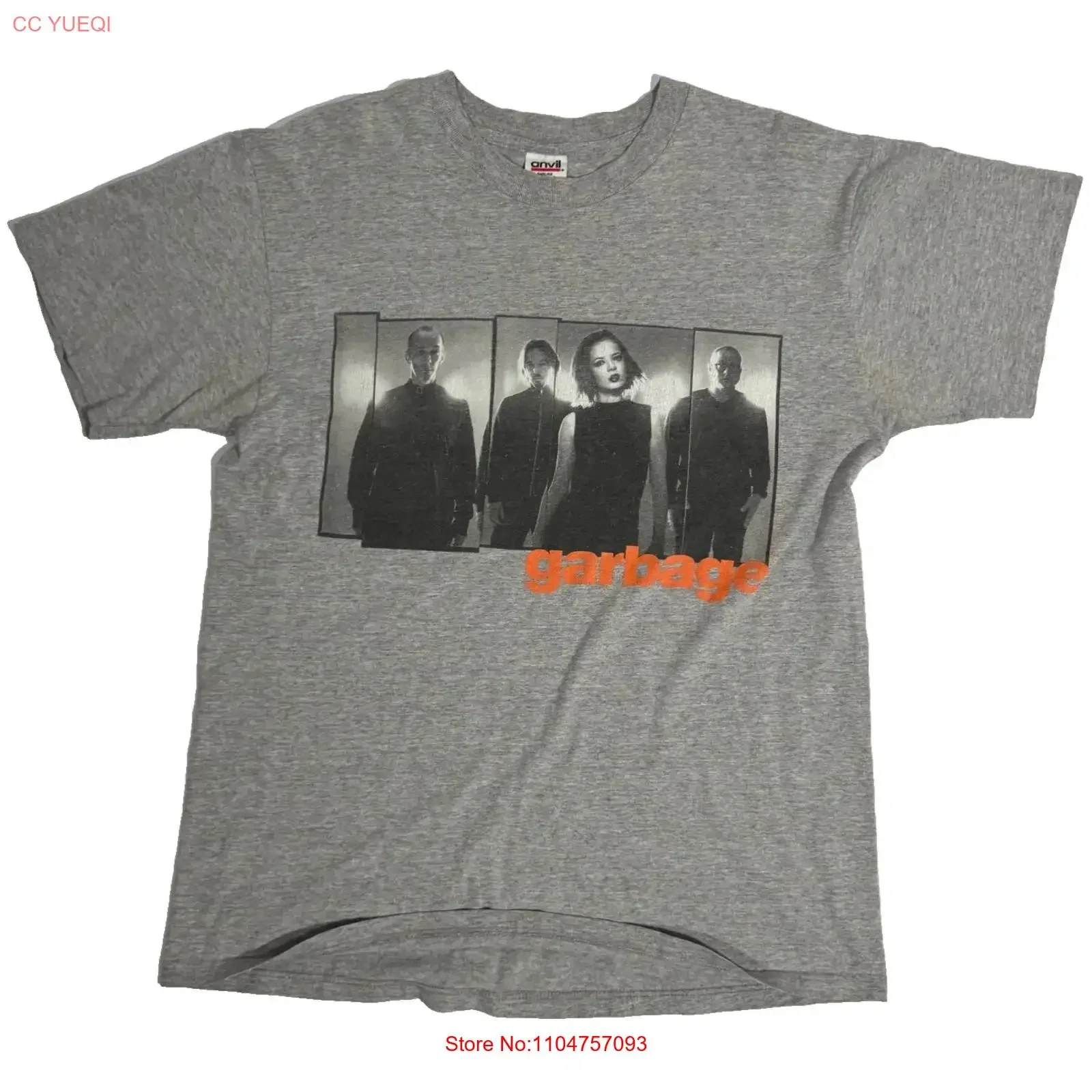 Vintage 90's Garbage Tour Shirley Manson T Shirt Large L RARE Hole vintage Washed streetwear Breathable Soft