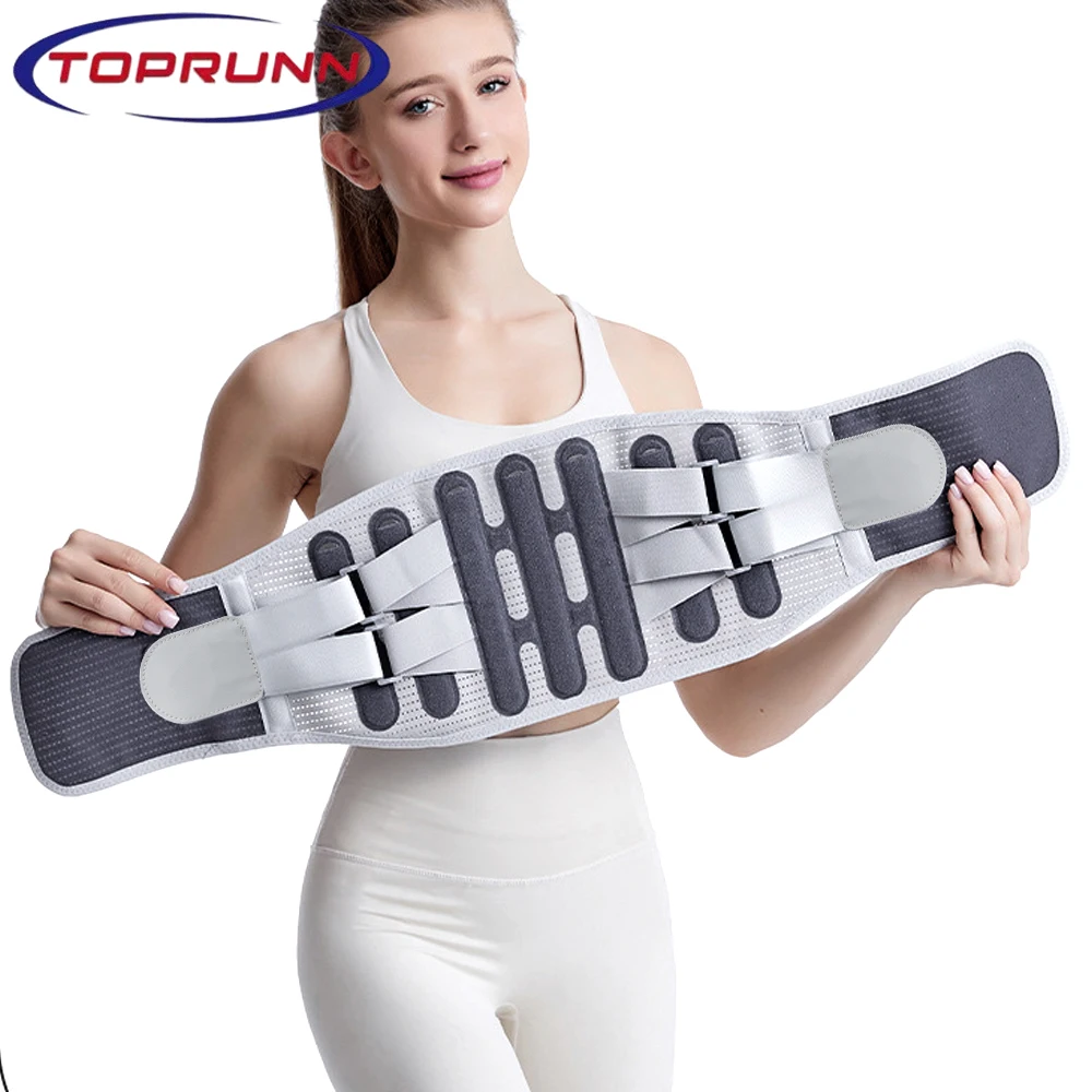 

Пояс для поддержки спины (1 шт.) - дышащий и регулируемый бандаж для поясницы - компрессионный ремень с двойным креплением