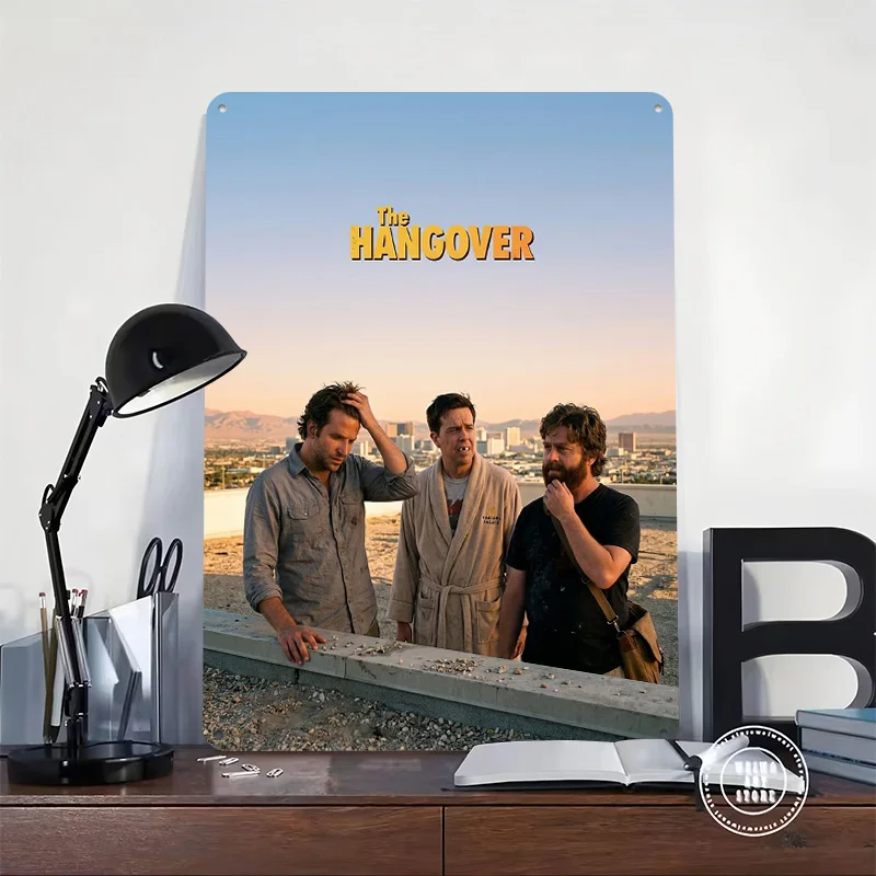 The Hangover Movie 3D Printed Texture Poster Personalized Wall Art Retro Metal Tin Signs for Bedroom Decoration Room Wand Deko