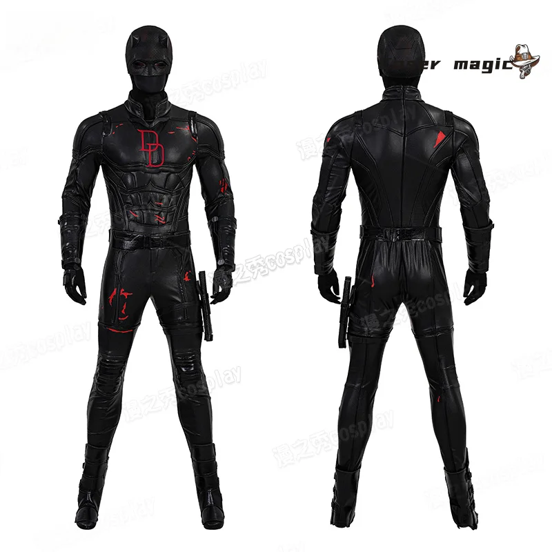Seragam Kostum Cosplay Daredevil Pakaian Pakaian Peran Bermain Natal Pesta Karnaval Halloween untuk Wanita Pria