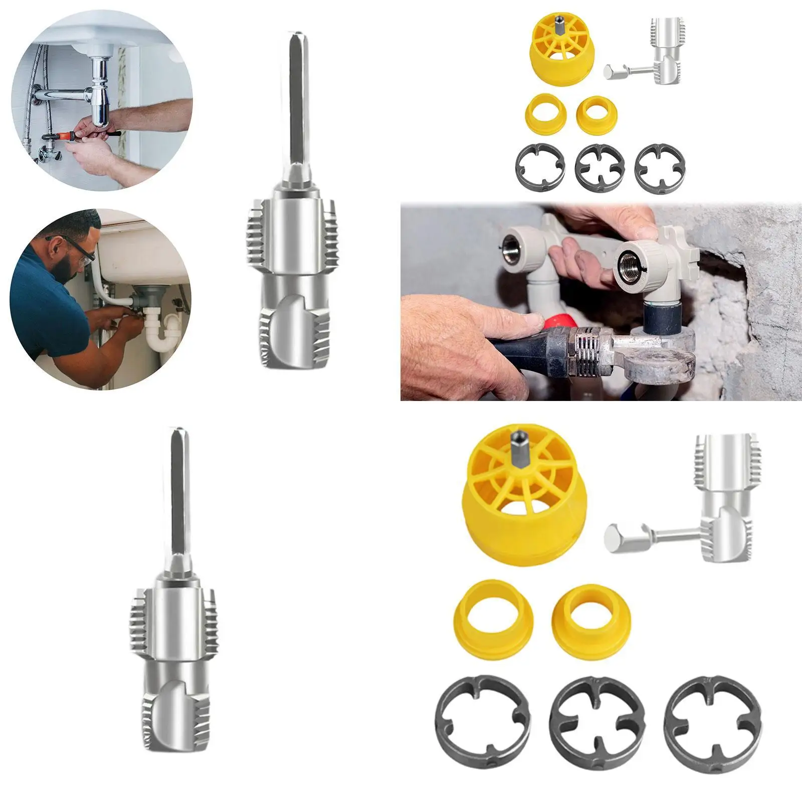 Ppr Pipe Threading Tool Fittings Carbon Steel Easy to Use Pipe Thread Cutter for 1/2 inch 3/4 inch Pipe Diameters Thread Maker