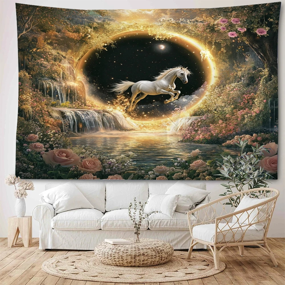 ม้าของเมอร์เซเดส-เบนซ์เดินผ่านพื้นที่ที่ชวนฝัน ท้องฟ้าเต็มไปด้วยดวงดาวในฝัน ม้าวิ่งก้าวเต้น และผ้าปูผนังตกแต่ง