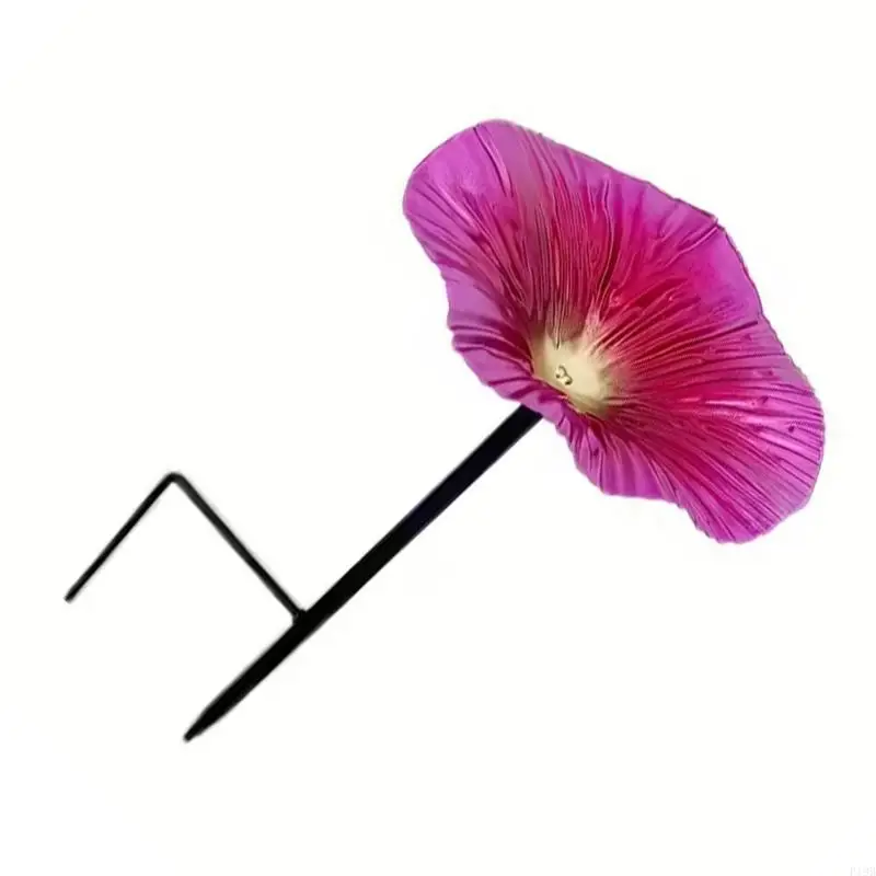 F19B Hummingbirds Watering Station Handmade Metal Flowers Garden Stake Bird Bath for Balconies Garden Decoration
