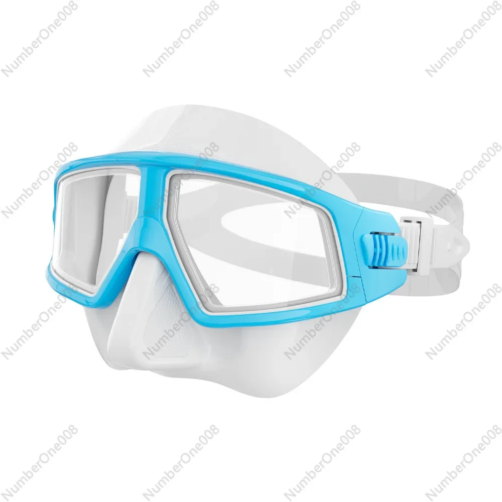 Cross-border Source Manufacturer Free Diving Goggles Liquid Silicone Low Volume Professional Diving Mask Snorkeling Mask