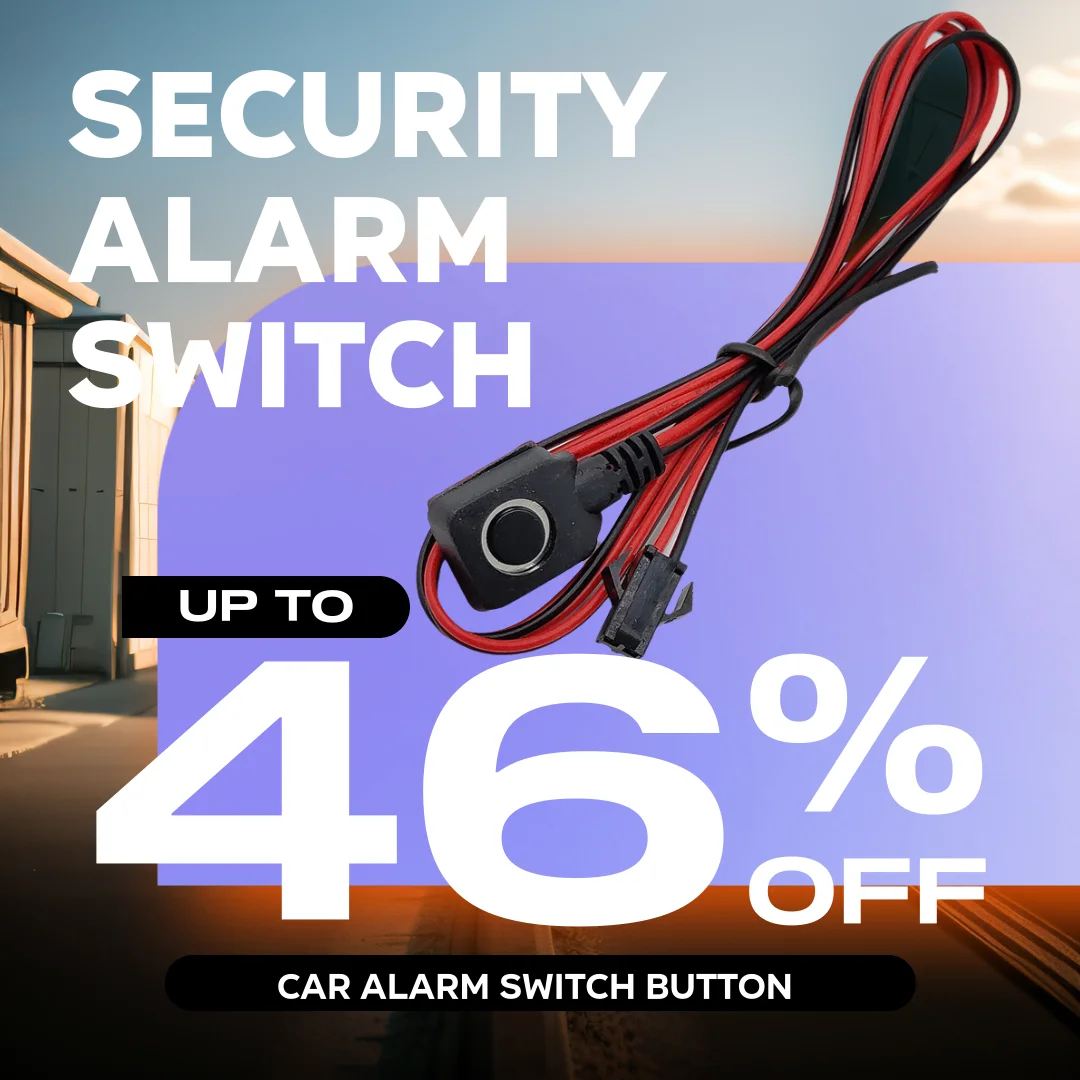 50cm Car Panic Reset Switch Security Alarm Emergency Switch Shift Car Push Button Switch Universal Waterproof Car Auto Engine