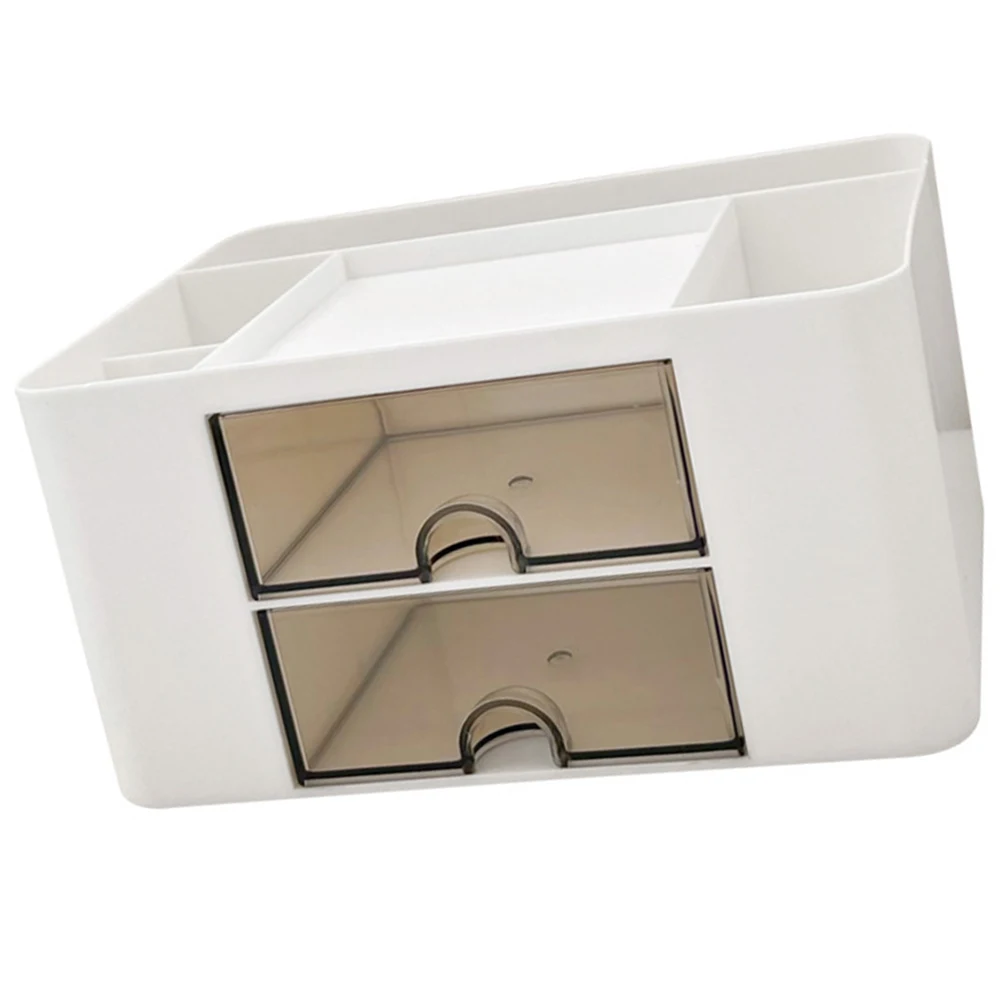 

Drawer Storage Box Desktop Organizer Stationery Holder Bedroom White HIPS Material Light Multi Function