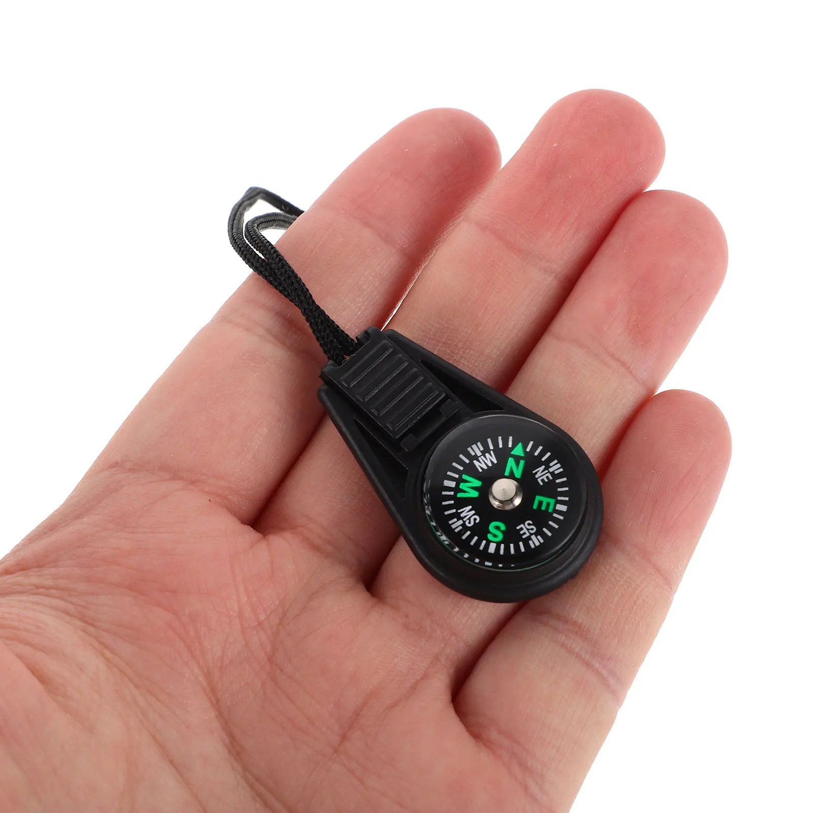 

10pcs Outdoor Compass Lightweight Portable Hiking Camping Kids Pocket Mini Lanyard String Plastic Small Compass For Backpack