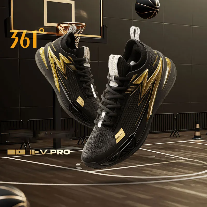 361 Degrees NEW BIG3 5.0 PRO Men's Basketball Sports Shoes Wear-Resistant Non-Slip Actual Combat Guard Sneakers Male 672431122