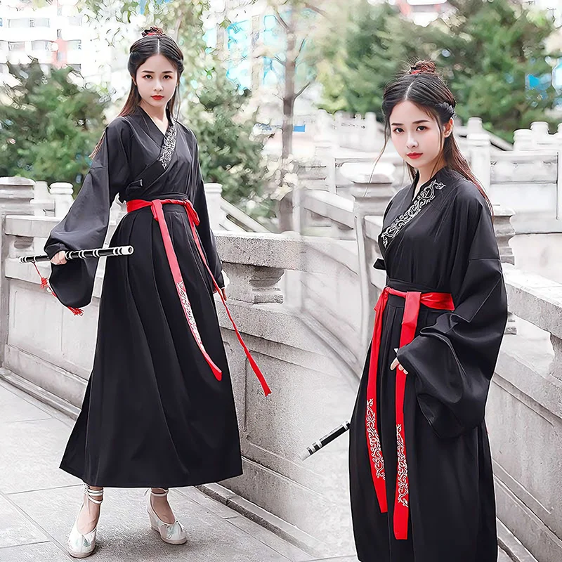 2 Piece Kung Fu Suit Traditional Clothes Men Clothing Vintage Cosplay Chinese Hanfu Dress Embroidery Women Clothes Ethnic Style