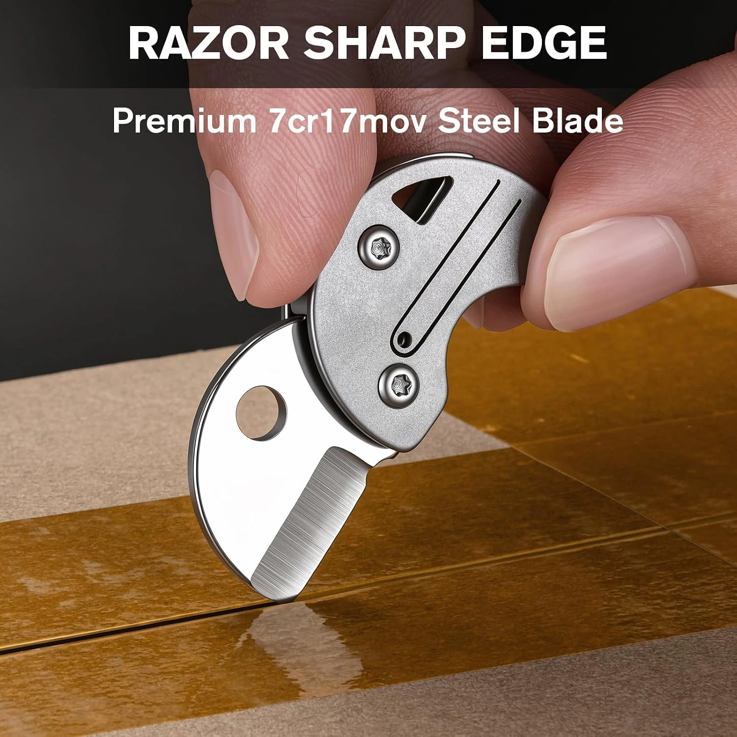 Titanium Alloy Coin Round Keychain Pocket Knife ortable, Keychain, Pendant, Disassembly, Express Delivery, Daily Carrying