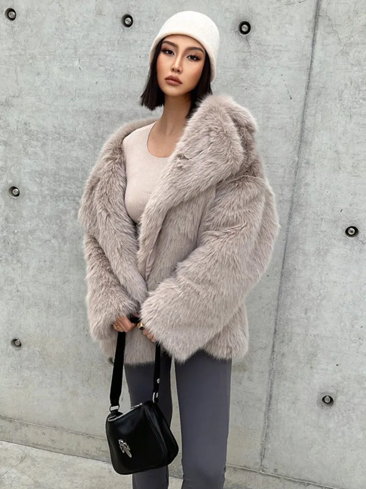 ZADORIN New Luxury Fur Coats Womens Jackets 2024 Winter Big Collar Long Faux Fur Coat Women Thick Warm Furry Fur Jacket Cardigan