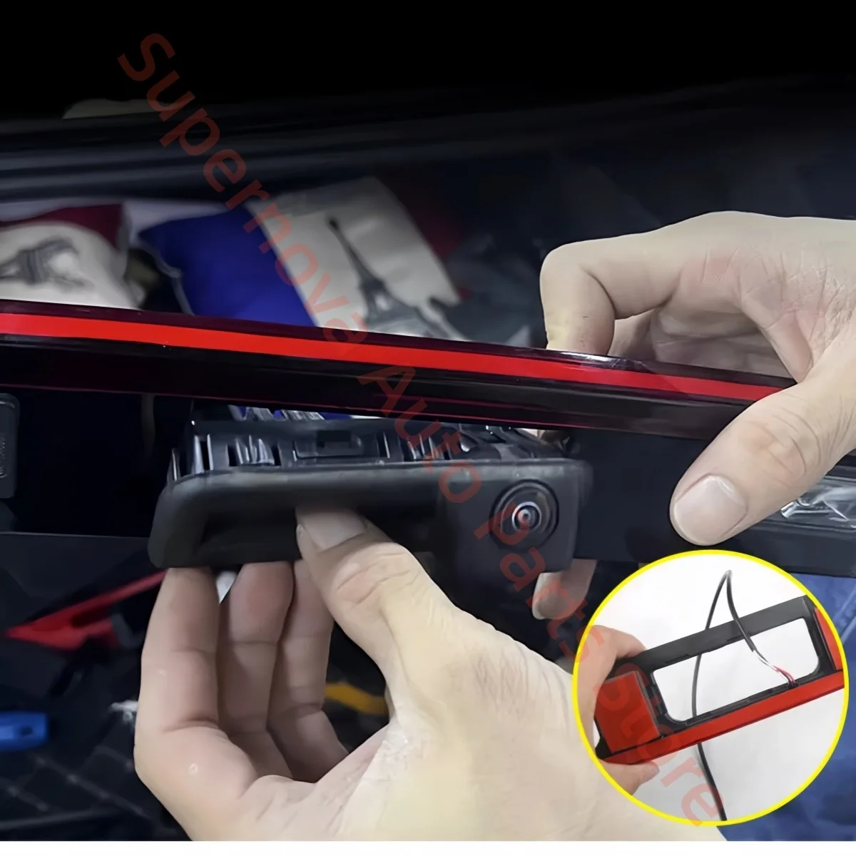 Fit for Audi A3/A3L 2021-2023 Through tail light Decoration Modification LED Brake lights Flowing Light Turn signal Trunk light