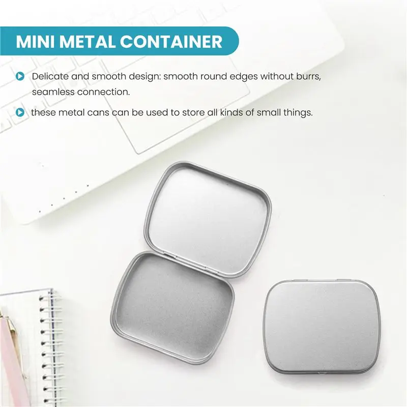 Metal Containers-12 Pack Metal Tin Box Mini Portable Box Containers For Drawing Pin, Bead Earring Jewelry Storage Highly Recomme